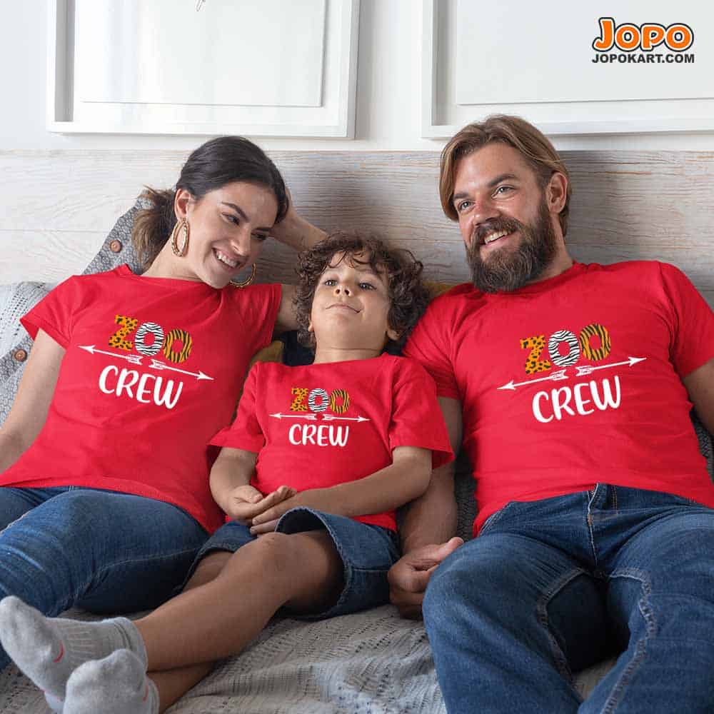 Zoo Crew Matching Family T-Shirts Set of 3, 4, 5 and 6